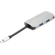 USB-хаб PowerPlant (вход USB Type-C, выходы: HDMI 4K, 2хUSB 3