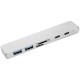 USB-хаб Type-C 3.1 PowerPlant з HDMI, 2 х USB 3.0, 2 х USB-C, SD, microSD