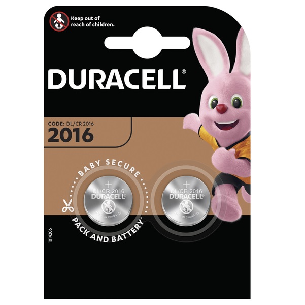 Батарейки Duracell DL2016 DSN 2 шт, главный вид