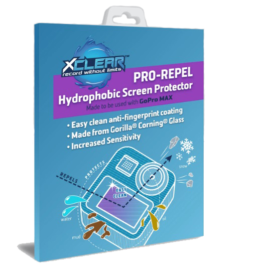 XCLEAR PRO-REPEL hydrophobic protective glass for GoPro MAX display, main view