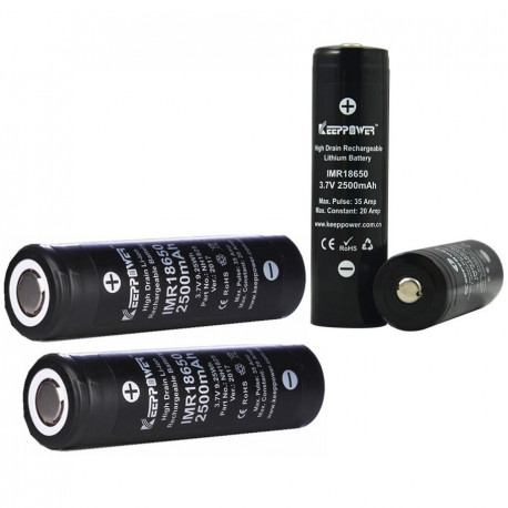 Keeppower 18650  - 2500 mAh Li-Ion Rechargeable Battery 4 PC for Moza Air 2, main view