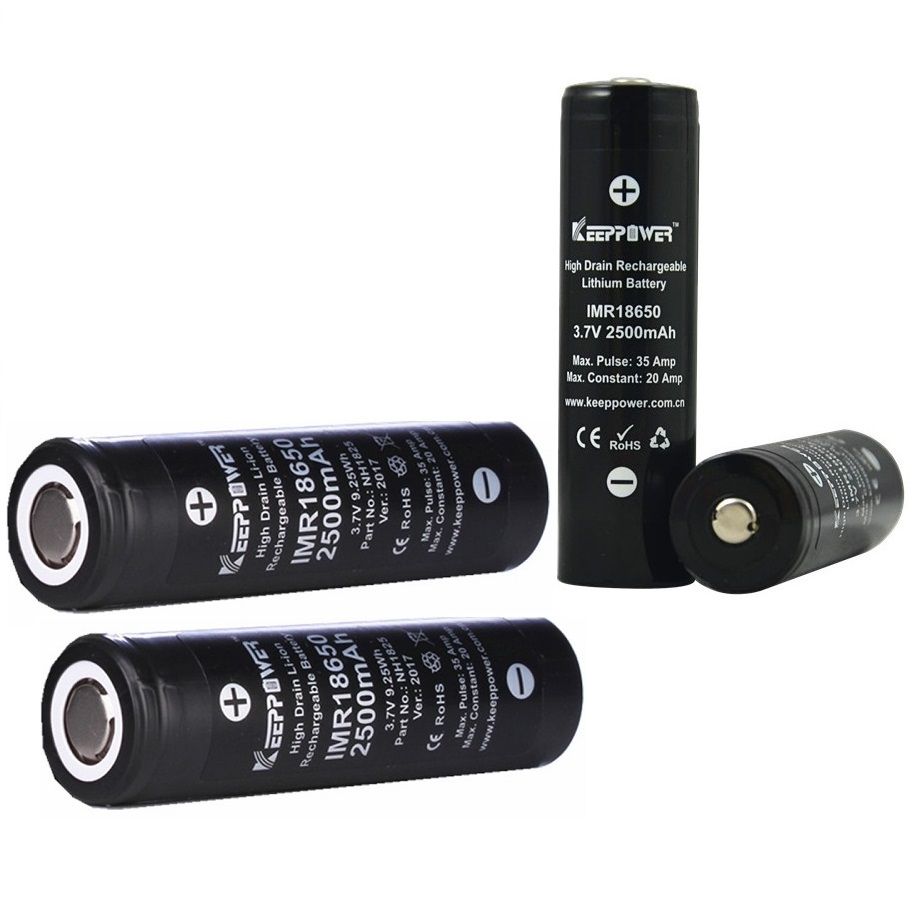 Keeppower 18650  - 2500 mAh Li-Ion Rechargeable Battery 4 PC for Moza Air 2, main view