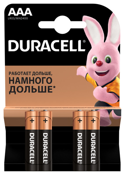 Батарейки Duracell AAA LR03 MN2400 4 шт