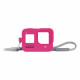 Силиконовый чехол з ремешком GoPro Sleeve + Lanyard для HERO8 Black, розовый