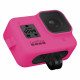 Силиконовый чехол з ремешком GoPro Sleeve + Lanyard для HERO8 Black, розовый с камерой_3