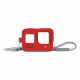 Силиконовый чехол з ремешком GoPro Sleeve + Lanyard для HERO8 Black, красный