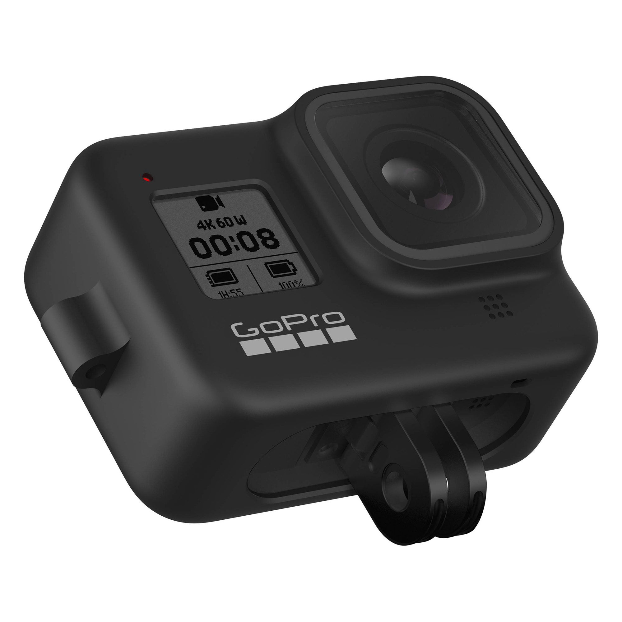 GoPro Sleeve + Lanyard (Black) for HERO8 Black, black with a camera_2
