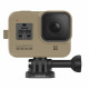 Силиконовый чехол з ремешком GoPro Sleeve + Lanyard для HERO8 Black, бежевый с камерой_2