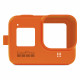 Силиконовый чехол з ремешком GoPro Sleeve + Lanyard для HERO8 Black, оранжевый фронтальный вид