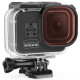 SHOOT V2 Red filter for waterproof case GoPro HERO8 Black, with camera and case