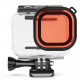 SHOOT V2 Red filter for waterproof case GoPro HERO8 Black, with case front view