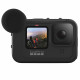 GoPro HERO9 Black action camera Media Mod Bundle, camera with frame frontal view