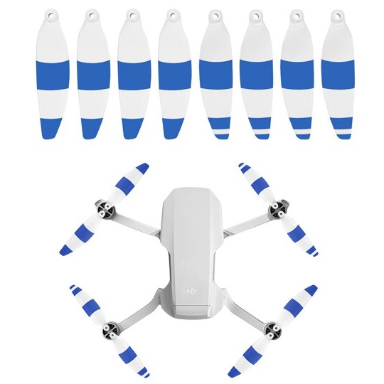 Sunnylife 8pcs Propellers 4726F for Mini 2 (color), White Blue