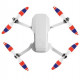 Sunnylife 8pcs Propellers 4726F for Mini 2 (Multi color), blue-red on the copter_2