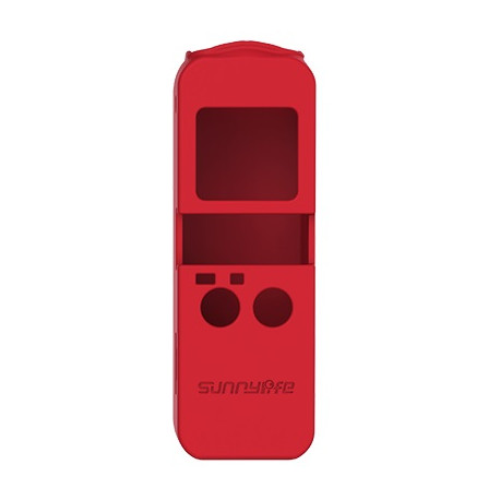 Sunnylife Silicone Protective Cover Case for DJI OSMO Pocket 2, red