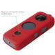 Силиконовый чехол Sunnylife для Insta360 ONE X2 со страховочным ремешком, красный с камерой_1