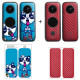 Sunnylife Cool PVC Stickers Skin for Insta360 ONE X2, Combo 1: Panda + Red Carbon