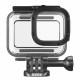 GoPro HERO8 Black Protective Housing + Waterproof Case with three PolarPro filters, case frontal view