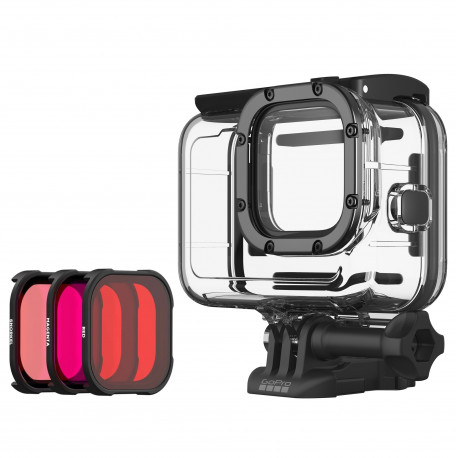 GoPro HERO9 Black Protective Housing + Waterproof Case with three PolarPro DiveMaster filters, main view