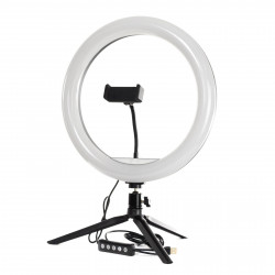 PHS 26cm Selfie LED Ring Light on a table tripod