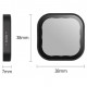 Нейтральные фильтры TELESIN ND8, ND16, ND32 для GoPro HERO9 Black, габаритные размеры
