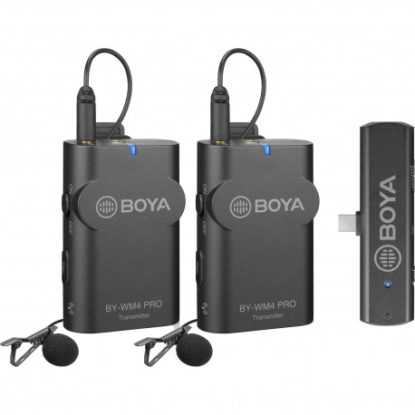 Беспроводная микрофонная система BOYA BY-WM4 PRO-K6 для Android устройств (USB-C, 2 передатчика), главный вид