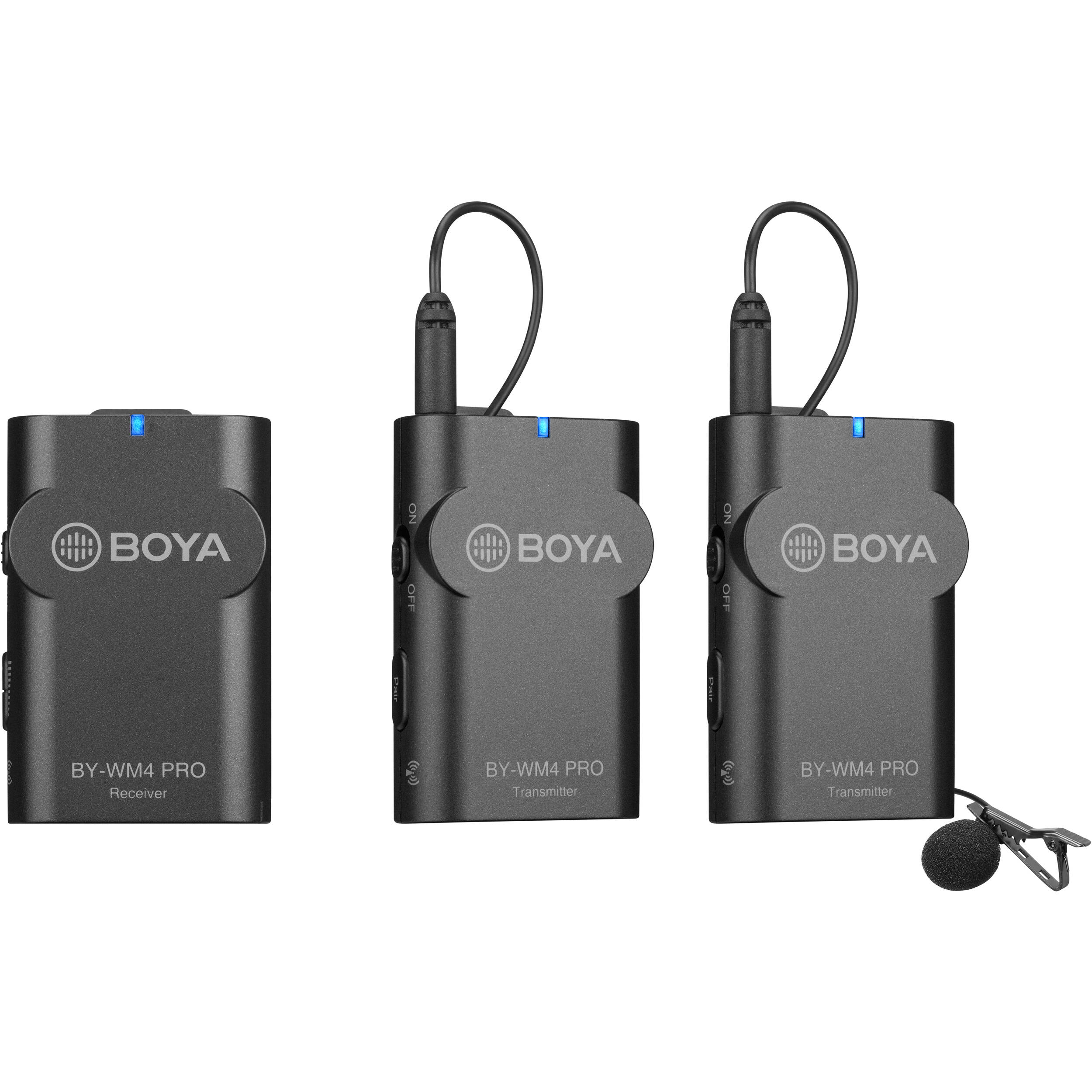 BOYA BY-WM4 PRO-K2 Two-Person Camera-Mount Wireless Omni Lavalier Microphone System (2