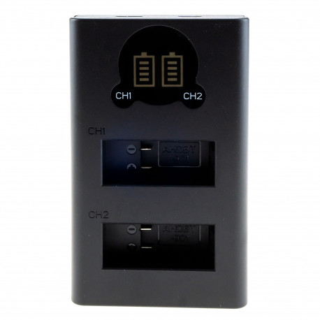 Зарядное устройство PowerPlant для 2-х батарей GoPro HERO9 Black, вид сверху