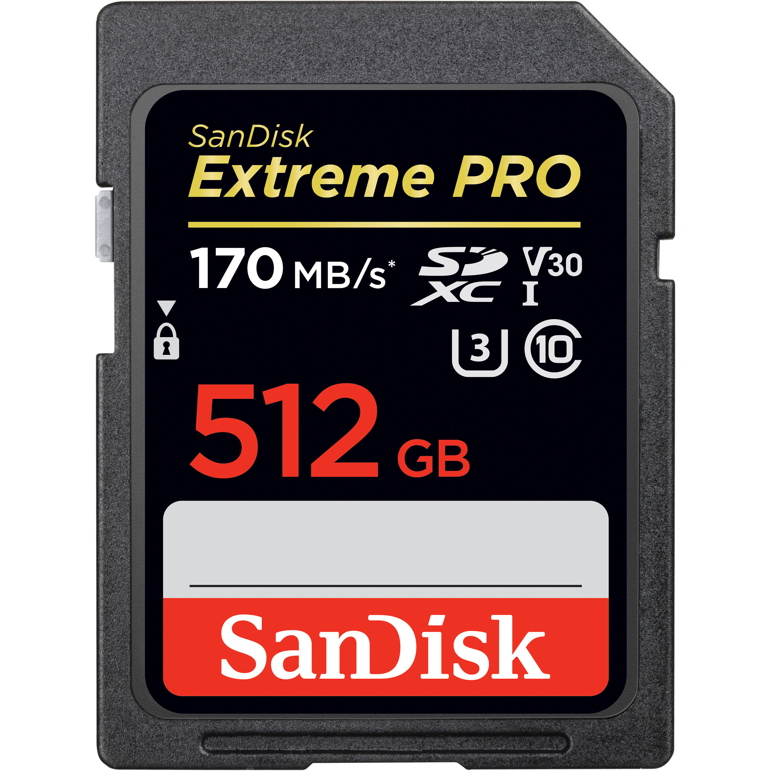 Карта памяти SanDisk Extreme Pro SDXC 512GB UHS-I V30 U3, главный вид