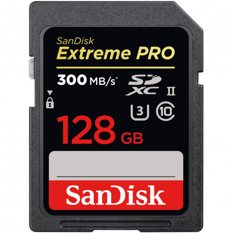Карта памяти SanDisk Extreme Pro SDXC 128GB UHS-II C10 U3, главный вид