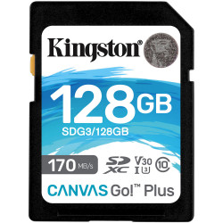 Kingston Canvas Go Plus SDXC 128Gb C10, UHS-I, U3 Memory Card
