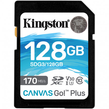 Kingston Canvas Go Plus SDXC 128Gb C10, UHS-I, U3 Memory Card, main view