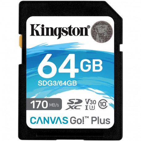 Kingston Canvas Go Plus SDXC 64Gb C10, UHS-I, U3 Memory Card, main view