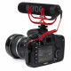 Rode VideoMic GO, with a camera back view