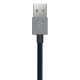 MFi кабель для iPhone/iPad Snowkids 1.5м в оболонці (сірий)