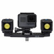Lume Cube Dual Kit for GoPro, with a camera