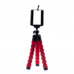 Tripod with phone holder red