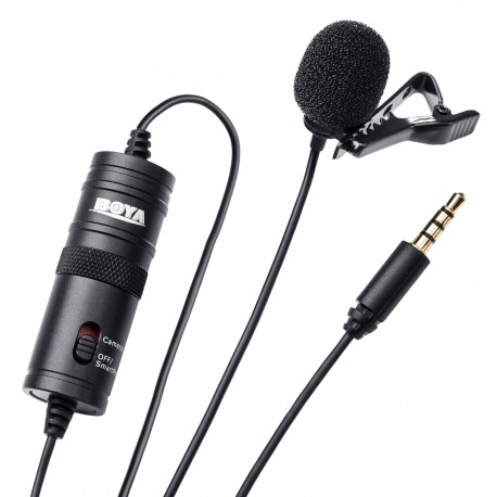 BOYA BY-M1 Omni Directional Lavalier Microphone, close-up