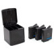 Set Telesin - 3 batteries for GoPro HERO5 Black + charging box