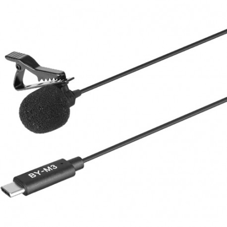Петличный микрофон BOYA BY-M3 с кабелем USB-C (Android), главный вид