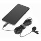 BOYA BY-M3 Omni Directional Lavalier Microphone with USB-C cable (Android), with smartphone