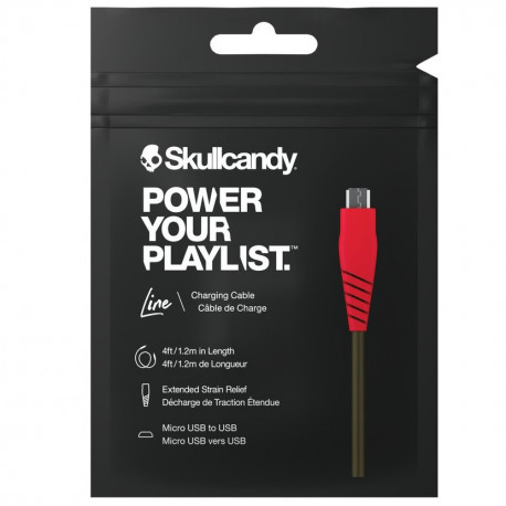 Skullcandy Line Round USB Type-A to Micro USB Cable, Standard Issue packaged