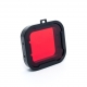 Красный подводный фильтр для GoPro HERO4 (вид спереди)