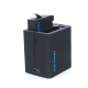 Telesin Dual Charger - USB зарядка на 2 батареї для GoPro HERO4 (вигляд збоку)