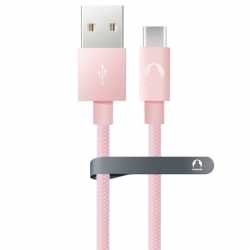 Кабель USB Type-C Snowkids 1.2м в оболонці (сірий)