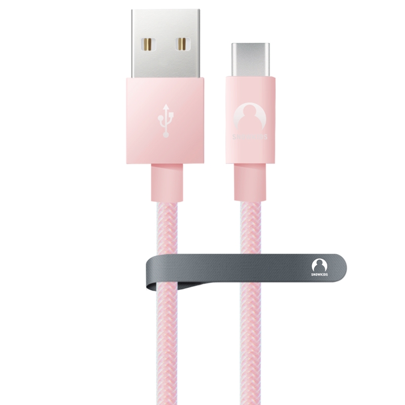 Кабель USB Type-C Snowkids 1.2м в оболонці (загальний вигляд)