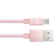 Кабель USB Type-C Snowkids 2.0м в оплётке (розовый) - разъемы вид сверху
