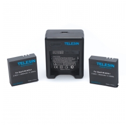 Комплект TELESIN USB зарядка + 2 батареї для Xiaomi Yi 4K