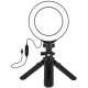Puluz 4,7'' (12cm) Selfie LED Ring Light on a table tripod 12-14,5cm, main view