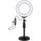 Puluz Ring USB RGBW LED lamp 6,2'' (16 cm) on table mount 18-28 cm, main view